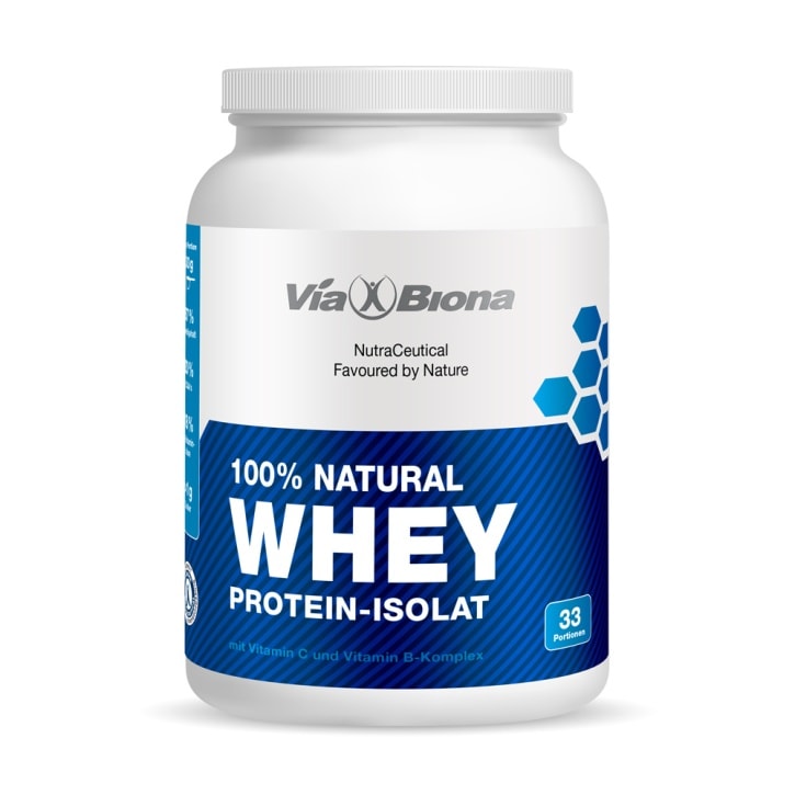100% Whey Protein-Isolat - Nahrungsergänzungsmittel von ViaBiona