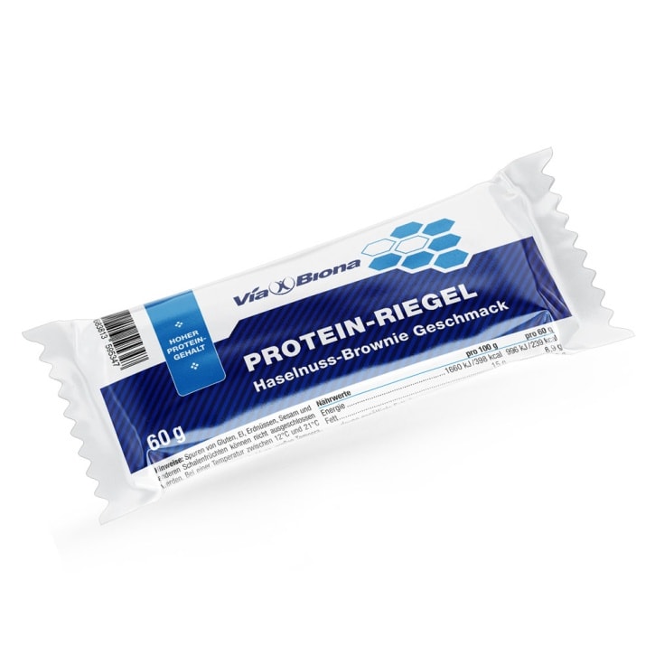 Protein-Riegel Haselnuss-Brownie - Sport & Fitness von ViaBiona