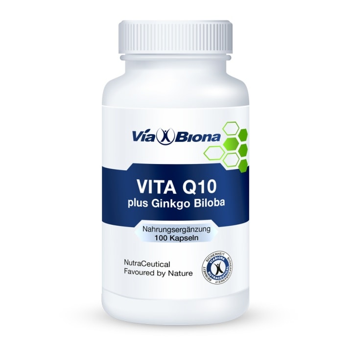Vita Q10 plus Ginkgo Biloba - Gehirn & Konzentration von ViaBiona